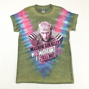 Machine Gun Kelly Tye Dye T-Shirt Tour Sellout Adult Men's S 35" 2022 Mainstream